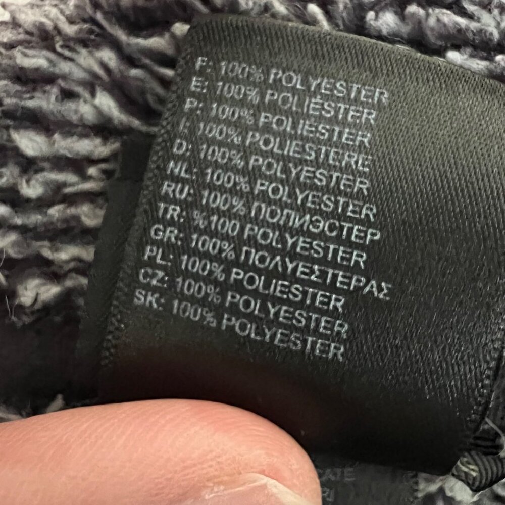 The North Face Womens Osito 2 Fleece Zip Jacket Black Mid Grey Stripe size Small - Picture 14 of 16